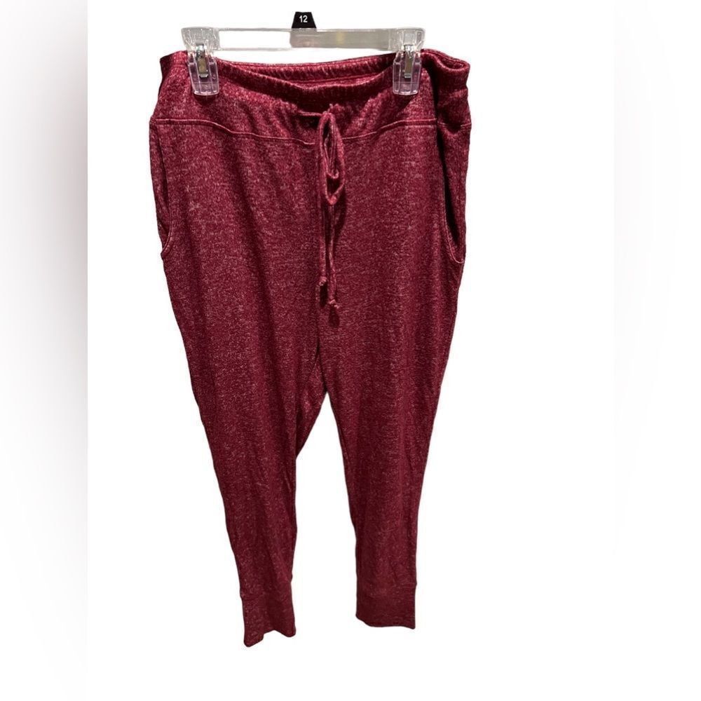 Bobeau Collection‎ heathered red jogger pants with pockets size medium